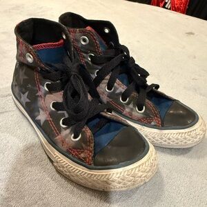Converse Blue and Black with stars High-Top Sneakers